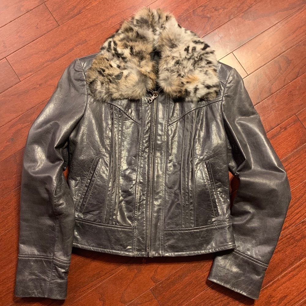 Genuine Leather and Fur Jacket